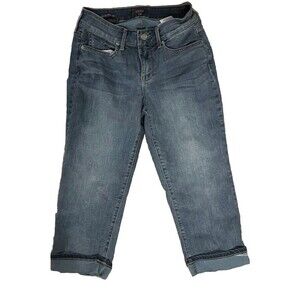 NYDJ Marilyn Straight Crop Jeans With Cuffs Womens 2 Missy